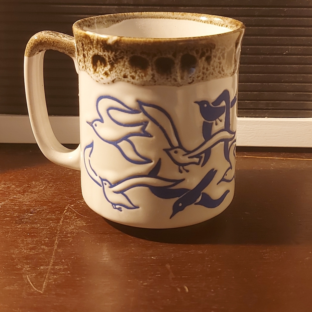 Vintage Japanese Stoneware Coffee Mug Cup